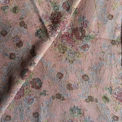 ① 生地　ゴブラン織　花柄の画像