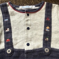 ファミリア　ロンパース　デニム 風の画像