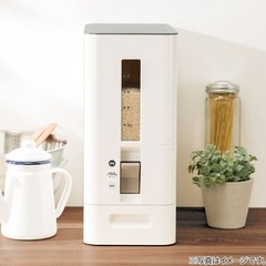 計量米びつ ホワイト 8kgの画像