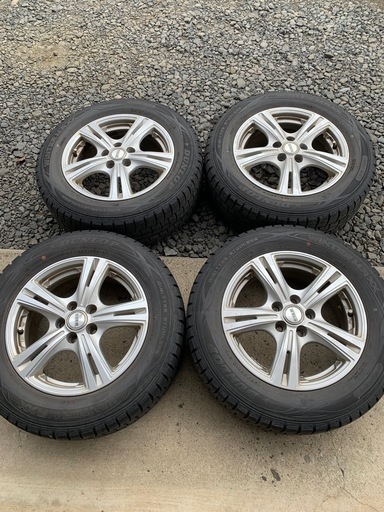 タイヤホイール 15インチ6j  ＋13 pcd100 バリ溝夏タイヤ付き！