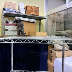 スチールラック　4段　キャスター付き　幅55cmの画像