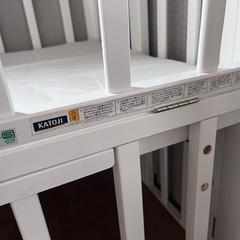 KATOJI ミニベッド 折りたたみ 収納板付き（ホワイト）／品番：02010の画像