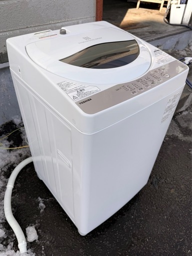 札幌市内配送可 18年製 東芝 TOSHIBA 5kg 全自動洗濯機 AW-5G6-W グランホワイト