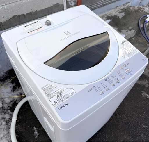 札幌市内配送可 18年製 東芝 TOSHIBA 5kg 全自動洗濯機 AW-5G6-W グランホワイト
