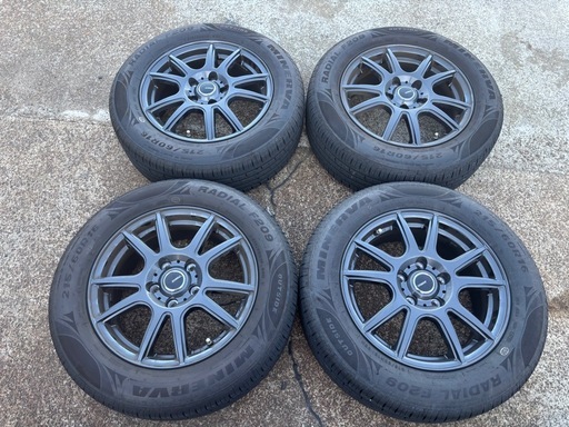 215/60R16 サマータイヤ アルミ付4本 エスティマ オデッセイ 2024