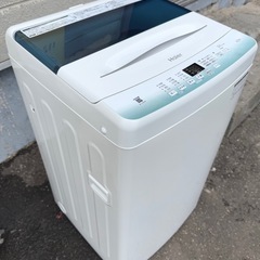札幌市内配送可 21年製 美品 Haier ハイアール 4.5kg 全自動洗濯機 JW-U45HK の画像
