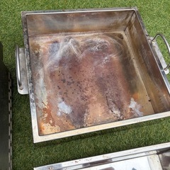 LPガス用 おでん鍋 おでん保温器 No.79920 付属品多数(鍋/仕切り/木蓋/ホース) 中古の画像