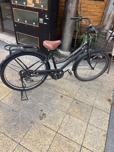 太いタイヤ　自転車　6段＆オートライト