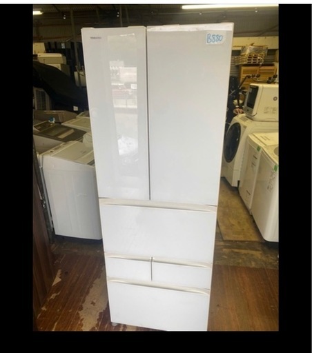 NO B880?福岡市内配送設置無料✨?GR-J460FV-ZW 冷蔵庫 クリアシェルホワイト [458L /6ドア /観音開きタイプ