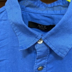 【新品未使用】ブルー 長袖シャツ Sサイズ AZULbymousyの画像