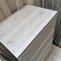 【都内受け渡し】4段チェスト 白×木目 収納タンスの画像