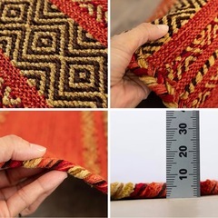 ラグ　カーペット　絨毯　赤　190cmの画像