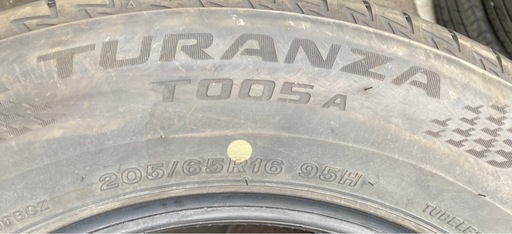 BRIDGESTONE 205/65R16 24年製 夏タイヤ　バリ溝　バリ山