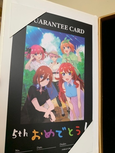 五等分の花嫁　５周年記念　ホワイトウェディング時計　一花バージョン