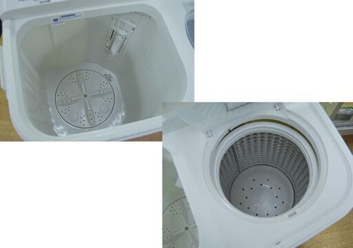 5.5kg 2槽式洗濯機 2023年製 RORO ヤマダ電機 YWM-TD55L ホワイト 動作確認済み 給水・排水ホース付き YAM
