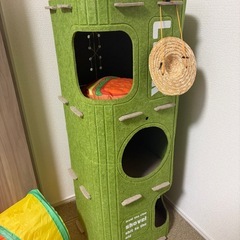 キャットタワー、猫おもちゃの画像
