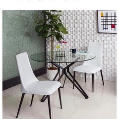 美品！オシャレなダイニングテーブル「geo（ジオ）」/円卓 /幅110cm   の画像