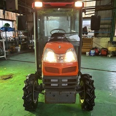 クボタ トラクター　22馬力 4WD 446h 逆転　AD倍速 自動水平 自動深耕 パワステ キャビン　耕幅 1500mm クイックヒッチ KT22F ディーゼル ポンパ モンロー 耕運 畝立て 畑　KingEye　宮崎 簡易始動動画ありの画像