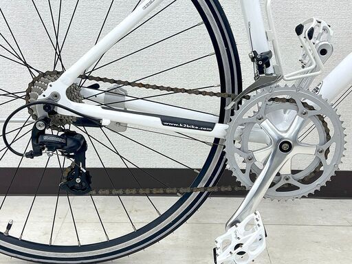 北海道 千歳市/恵庭市 K2 XRR2.0 クロスバイク フルアルミ フレームサイズ440mm 700ｘ25ｃ ホワイト SHIMANO 2×8速