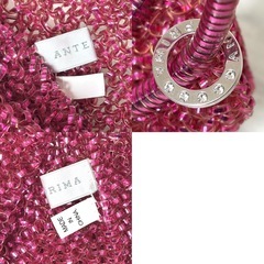 【未使用級】ANTEPRIMA アンテプリマ ワイヤーバッグ ハンドバッグ ラウンド 縦型 フクシアピンクの画像