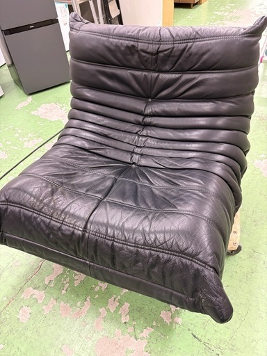 【ドリーム川西店限定】☆ジモティー見たよ割引☆  ligne roset 1Pレザーソファ 状態▲ クリーニング済み 【2125560000054952 】