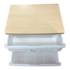 アイリスオーヤマ 木製天板  4段 プラケースの画像