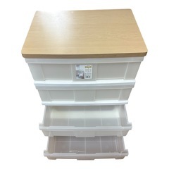 アイリスオーヤマ 木製天板  4段 プラケースの画像