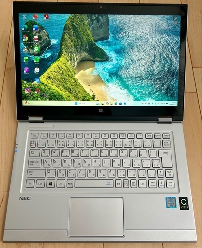 美品 希少 NEC 超軽量 タッチパネル 折りたたみノートPC Corei5 SSD Windows11 Office2024 初期設定済　新品バッテリー