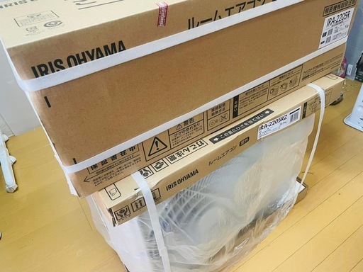 【未使用・未設置】 アイリスオーヤマ ルームエアコン IRA-2205RZ 6畳用 100V 冷暖房セット