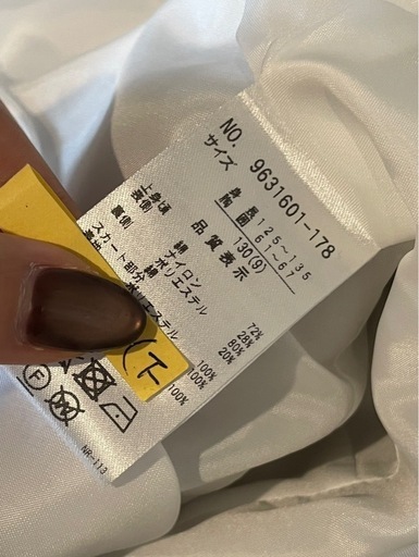 極上美品☆使用数時間のみ☆プティマイン フォーマルドレス 130サイズワンピース　卒園式、入学式等に☆