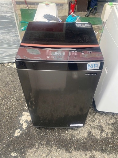 NO B882?福岡市内配送設置無料✨?洗濯機 6kg 設置費込み 部屋干し時間短縮モード ガラストップ 一人暮らし IAW-T605