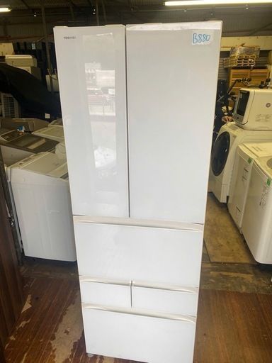  NO B880?福岡市内配送設置無料✨?GR-J460FV-ZW 冷蔵庫 クリアシェルホワイト [458L /6ドア /観音開きタイ