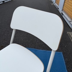 IKEA フランクリン カウンターチェア 背もたれ付き 折りたたみ式 ホワイトの画像