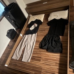 新品・ダブルベットフレーム（ライト・コンセント付き）の画像