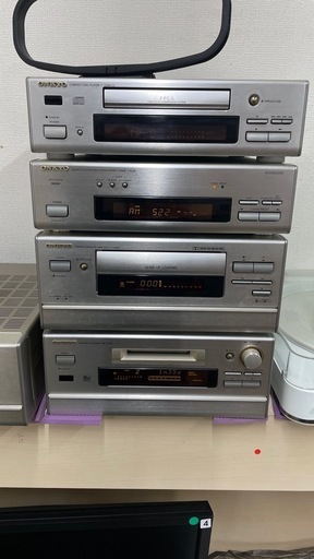 動作良好品　ONKYO コンポセット  ONKYO A-922M LTD/C-722M LTD/MD-122MX/K-522M/ T-422M/AT-PL300/D-202AX システムコンポ オンキョー  取り扱い説明書付属