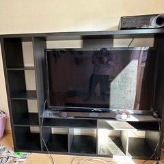 IKEA LAPPLAND テレビ収納 ブラック TVボードの画像