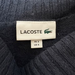 ラコステ メンズニットセーター グレー ネイビー Sの画像