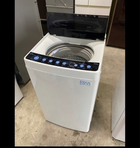 NO B855?福岡市内配送設置無料✨?Haier ハイアール 全自動電気洗濯機 JW-C55FK 5.5kg 2019年製 簡易乾燥