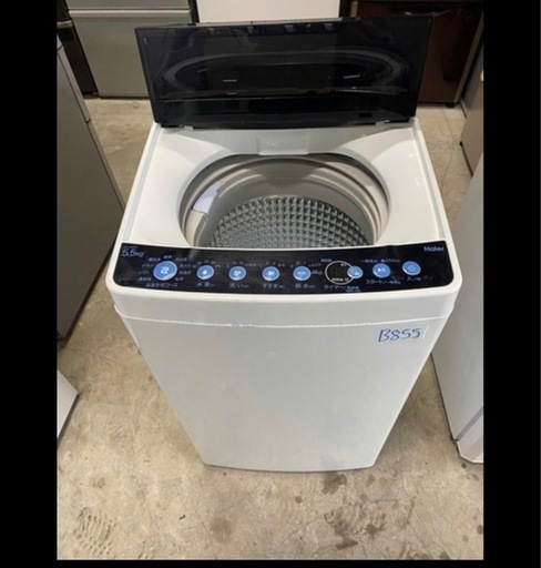 NO B855?福岡市内配送設置無料✨?Haier ハイアール 全自動電気洗濯機 JW-C55FK 5.5kg 2019年製 簡易乾燥