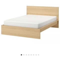 IKEA MALM クイーンサイズ　ベッドマットレス付の画像