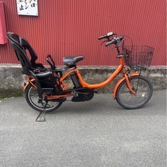 【京都発】京の楽チャリ　ヤマハ　PASバビー　オレンジ色　　子ども乗せの画像