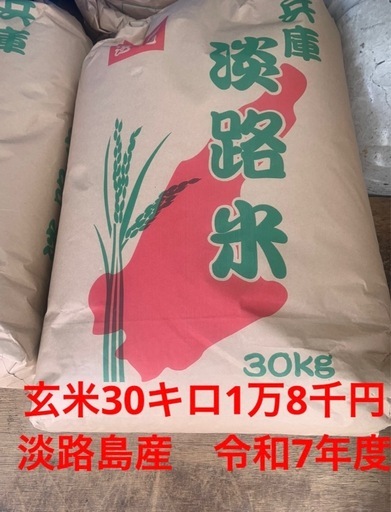 淡路島　玄米30キロ 完全 独占 契約 農家