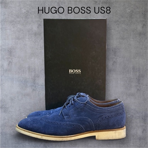 HUGO BOSS Cortios スエード ウイングチップ シューズ 26cm