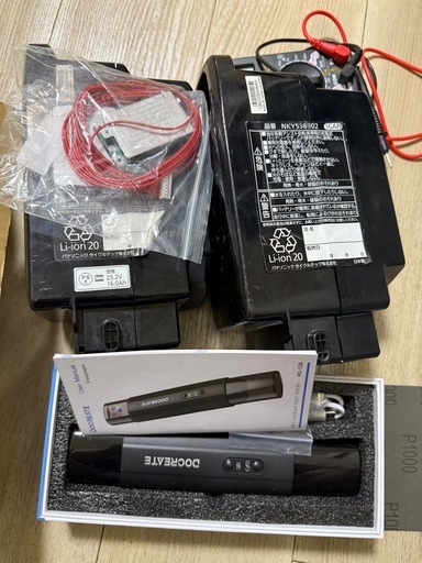 16Aの電池セルが2本 	•	スポット溶接機（新品） 	•	バッテリーマネジメント基板（新品）