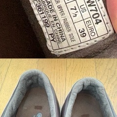 asicsレザーウォーキングシューズ24.5㎝の画像