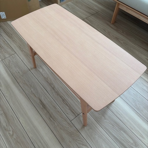 美品　カリモク　テーブル　ピュアピーチ