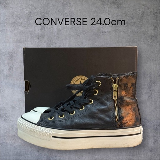 【程度良】ALL STAR S-PLT HI 24cm US7 厚底 コンバース