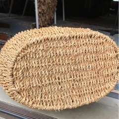 アジアンテイストの籠　マガジンラック　新品未使用保管品の画像