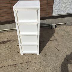 JM20808Ｋ ４段収納ケース＜幅：36㎝ 高さ86m 奥行：約42㎝＞中古品【取りに来られる方限定】　 の画像