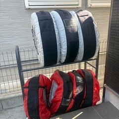 タイヤスタンド　グレーの画像